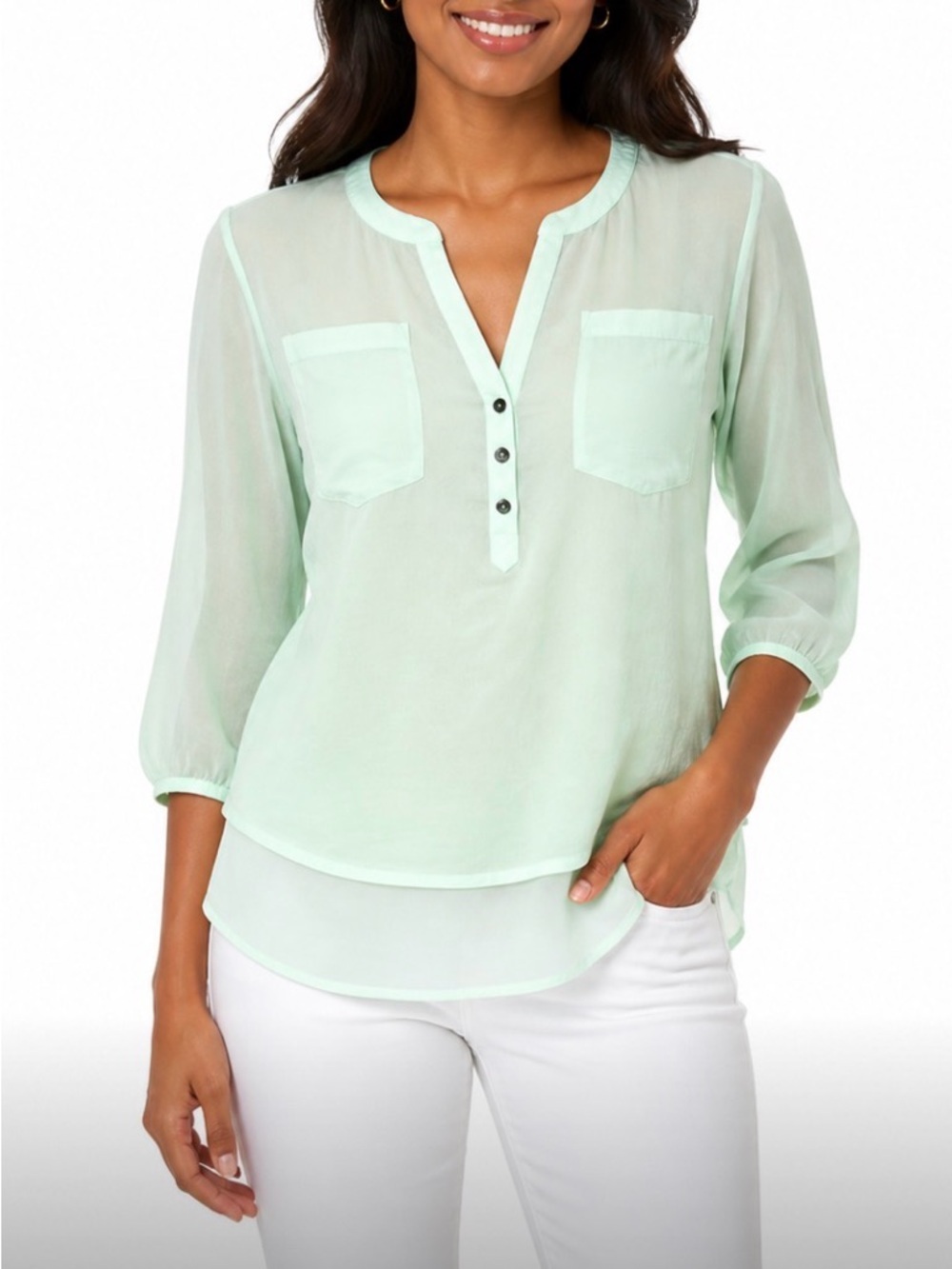 Preowned Express womenโs blouse size medium